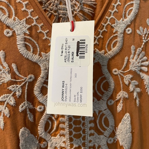 Johnny Was orange dress New with Tags - Picture 5 of 5